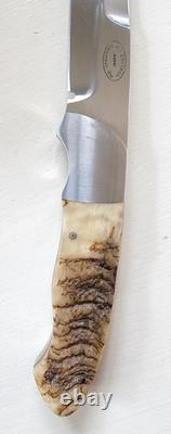 J. I. COTTRILL HANDMADE SHEEPHORN GRIP DROP POINT FIGHTER Columbus OH Excel. Cond