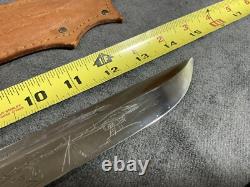 J. Marttiini Large Hunting Knife Finland With Leather Sheath