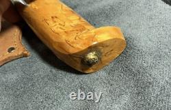 J. Marttiini Large Hunting Knife Finland With Leather Sheath
