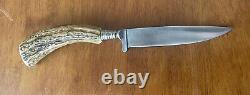 JA Henckels Friodur Stag Antler Hunting/Skinning Knife withSheath Solingen Germany