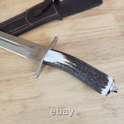 JOKER CUTLERY 16 HUGE STAG KNIFE W Sheath Factory edge
