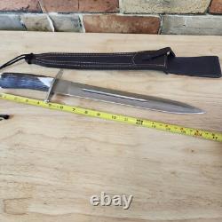 JOKER CUTLERY 16 HUGE STAG KNIFE W Sheath Factory edge