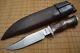 Jay Hendrickson, M. S. Clip Point Hunting Knife, Curly Maple, Silver Wire Inlay