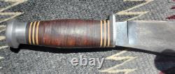 Jean Case Cutlery Co. Little Valley NY Stacked Leather Woodcraft Hunting Knife