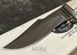 Jim Ort OZ Custom Fixed Blade Hunting Knife Genuine Stag & Ironwood Sheath & Box