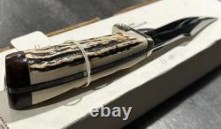 Jim Ort OZ Custom Fixed Blade Hunting Knife Genuine Stag & Ironwood Sheath & Box