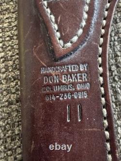 John Wagaman Custom Knife with Custom Leather Case Made In USA 7 Inch Blade