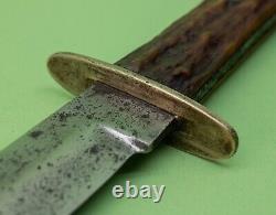 Joseph Allen & Sons Sheffield England NON-XLL Stag Handle Bowie Hunting Knife