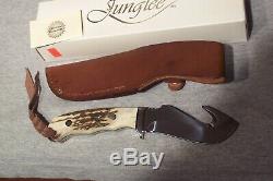 Junglee Tak Fukuta Stag Handle Large Guthook Knife Made In Seki Japan Never Used