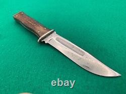 KABAR PRE-WAR 1923-30's RARE UNION CUT CO. BONE HUNTER KNIFE & SHEATH