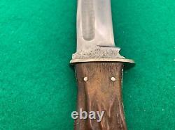 KABAR PRE-WAR 1923-30's RARE UNION CUT CO. BONE HUNTER KNIFE & SHEATH