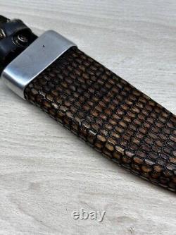 KNIFE handmade prison hunting knife fixed blade. VIDEO