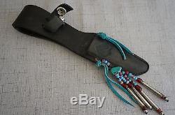 KUTMASTER 7906 Native American Series FIXED BLADE HUNTING KNIFE & LEATHER SHEATH