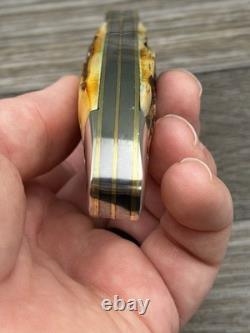 Ka-bar USA 1950-60s era genuine Stag Carbon Steel folding hunter knife Excellent