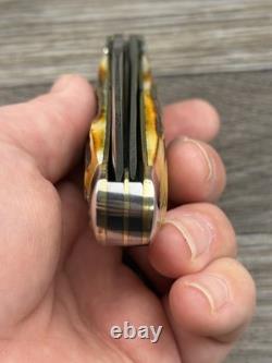 Ka-bar USA 1950-60s era genuine Stag Carbon Steel folding hunter knife Excellent