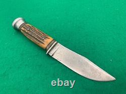 Kabar Stag Pre-war 1923 To 1945 Only, Super Rare Nice Big Knife & Sheath