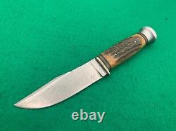 Kabar Stag Pre-war 1923 To 1945 Only, Super Rare Nice Big Knife & Sheath