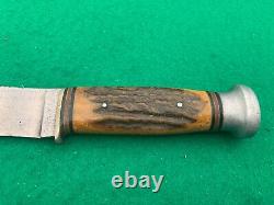 Kabar Stag Pre-war 1923 To 1945 Only, Super Rare Nice Big Knife & Sheath