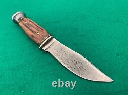 Kabar Stag Pre-war 1927 To 1945 Only, Super Rare Nice Big Knife & Sheath