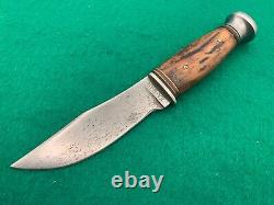 Kabar Stag Pre-war 1927 To 1945 Only, Super Rare Nice Big Knife & Sheath