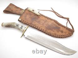 Ken Richardson 16.125 Custom Mountain Man Stag Horn Fixed Blade Hunting Knife