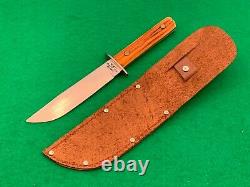 Kent N. Y. City 1931 Knife 67 To 91 Yrs Old Perfect Bone Vintage Tight Sheath