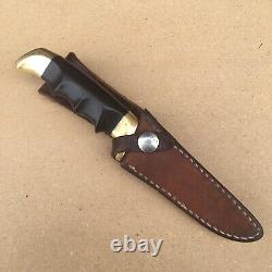 Kershaw Fixed Blade Hunting Knife 1029 Oregon USA By Kai Japan with Leather Sheath