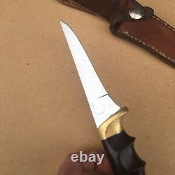 Kershaw Fixed Blade Hunting Knife 1029 Oregon USA By Kai Japan with Leather Sheath