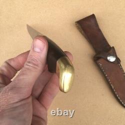 Kershaw Fixed Blade Hunting Knife 1029 Oregon USA By Kai Japan with Leather Sheath