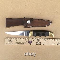 Kershaw Fixed Blade Hunting Knife 1029 Oregon USA By Kai Japan with Leather Sheath