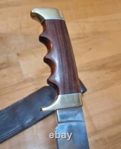 Kershaw Model 2701 12 Bowie Knife Grooved Handle Rare Excellent Condition