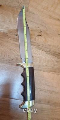 Kershaw Model 2701 12 Bowie Knife Grooved Handle Rare Excellent Condition