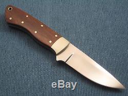 Kevin Hoffman KLH Fixed Blade Hunting Knife, Heavy Duty Hunter, Leather Sheath