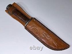 Kinfolks Knife In Kinfolks Leather Sheath North Pole Design Knife Length 10-3/8