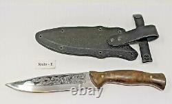 Kizlyar Russian Hunting Knife 5 7/8 Blade Hardwood Handle with Leather Sheath 4