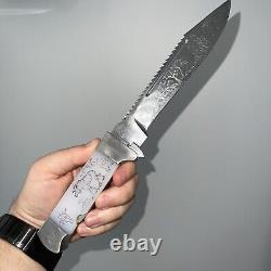 Knife GDR Vintage hunter Knife Fixed Blade handmade engraved super animal