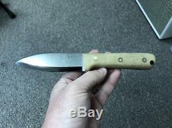 L. T. Wright Handcrafted Knives Genesis A2 Snakeskin Micarta Knife Scandi