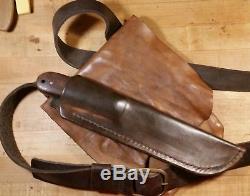 LARGE 12 ML KNIVES HUNTING BOWIE BUSHCRAFT KNIFE w LEATHER POSSIBLES POUCH