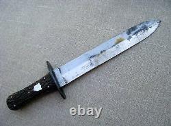 LARGE AND HEAVY, FINE QUALITY, RARE, ENGLISH, HUNTING OR FIGHTING BOWIE 1800s