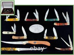 LOT of 10 Vintage Fixed Blade & Folding Pocket Knife Filet Fishing Hunting Case