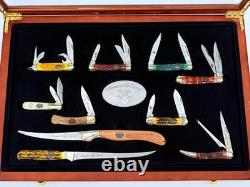 LOT of 10 Vintage Fixed Blade & Folding Pocket Knife Filet Fishing Hunting Case