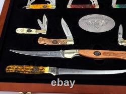 LOT of 10 Vintage Fixed Blade & Folding Pocket Knife Filet Fishing Hunting Case