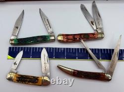 LOT of 10 Vintage Fixed Blade & Folding Pocket Knife Filet Fishing Hunting Case