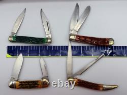 LOT of 10 Vintage Fixed Blade & Folding Pocket Knife Filet Fishing Hunting Case