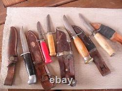 LOT of Swedish Mora Knives KJ. Eriksson Neco R. J. Richter Classic 1960-1980s