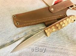 LT Wright GNS Bushcraft Knife with Scandi blade 01 steel & Micarta Mountain Scales