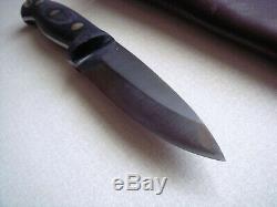 LT Wright GNS CPM 3V Steel Convex edge Black Micarta Matte Knife and Sheath