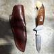 Lakota Hawk Fixed Blade Hunting Knife, Stainless Clip Point, Wood, Sheath