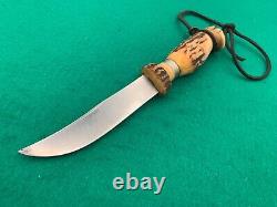 Lamson & Goodnow Stag Circa 1837 1940 Pre-war Super Rare Big Knife & Sheath