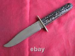 Landers Frary & Clark LF&C Universal Vintage Hunting Bowie Knife, Rough Black